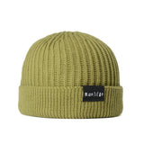 Versatile Army Green organic cotton beanie, unisex fit, one size fits all, designed for comfort and eco-conscious fashion.
