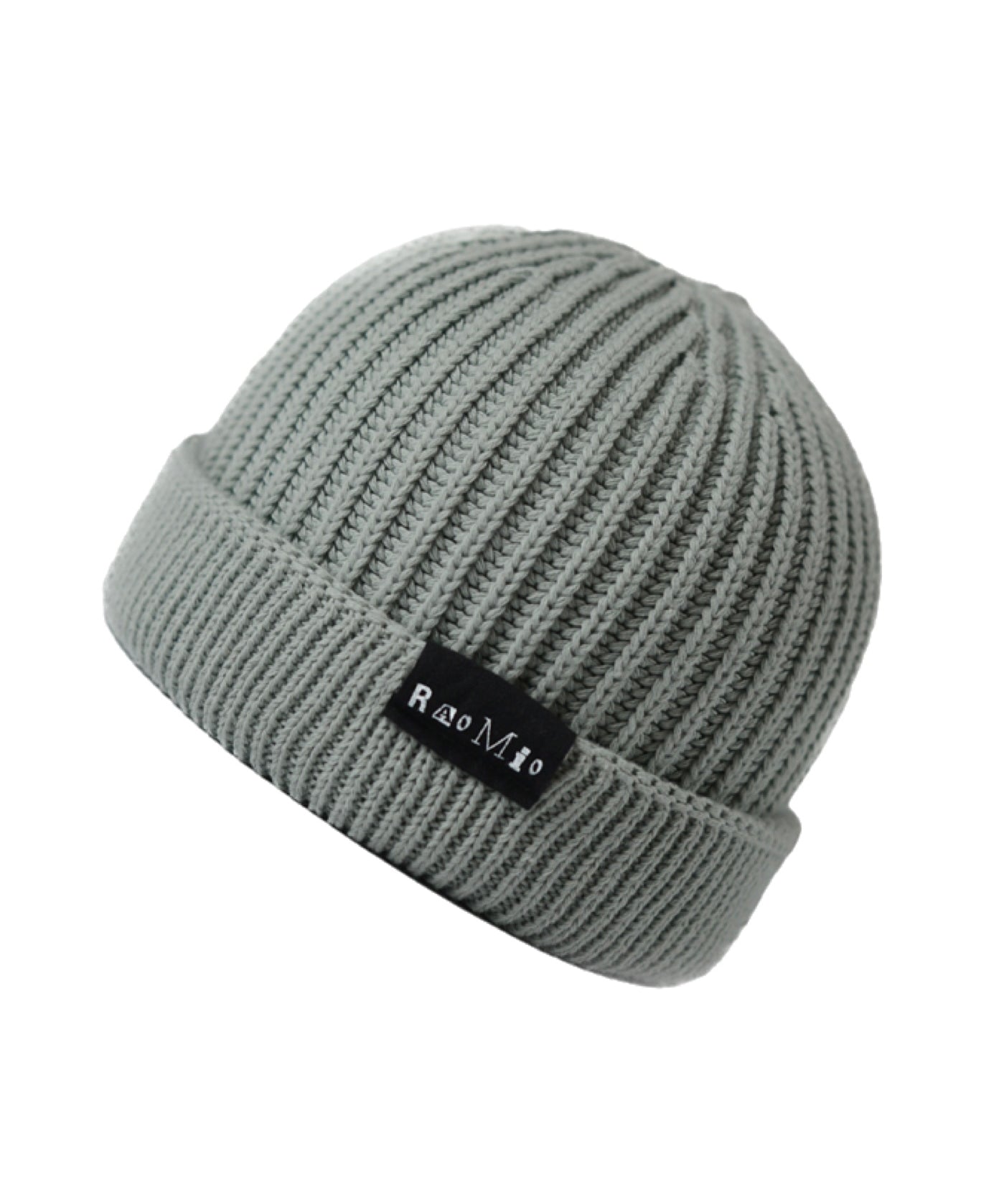 Classic gray organic cotton beanie, offering timeless style and eco-friendly comfort.