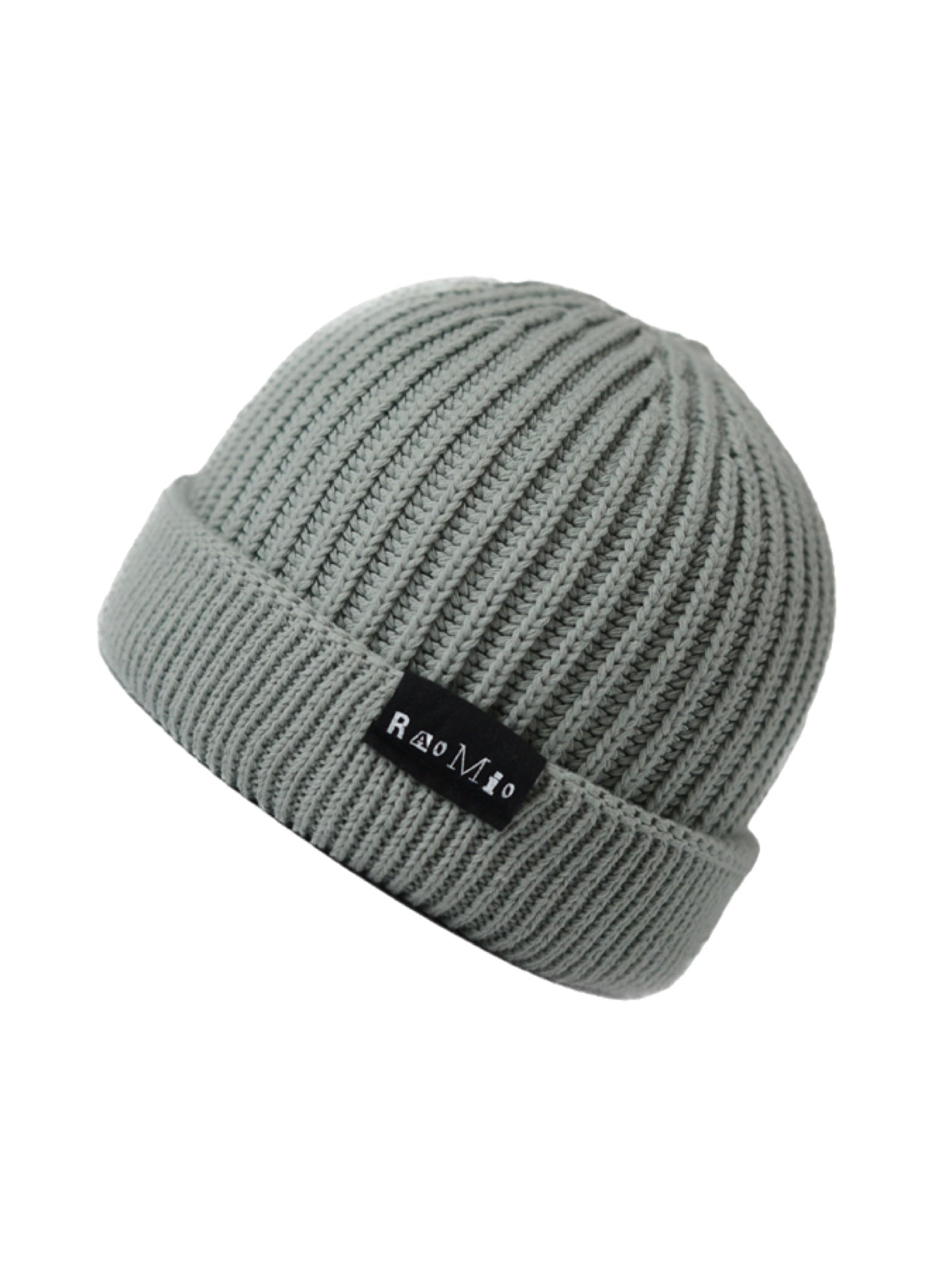 Classic gray organic cotton beanie, offering timeless style and eco-friendly comfort.
