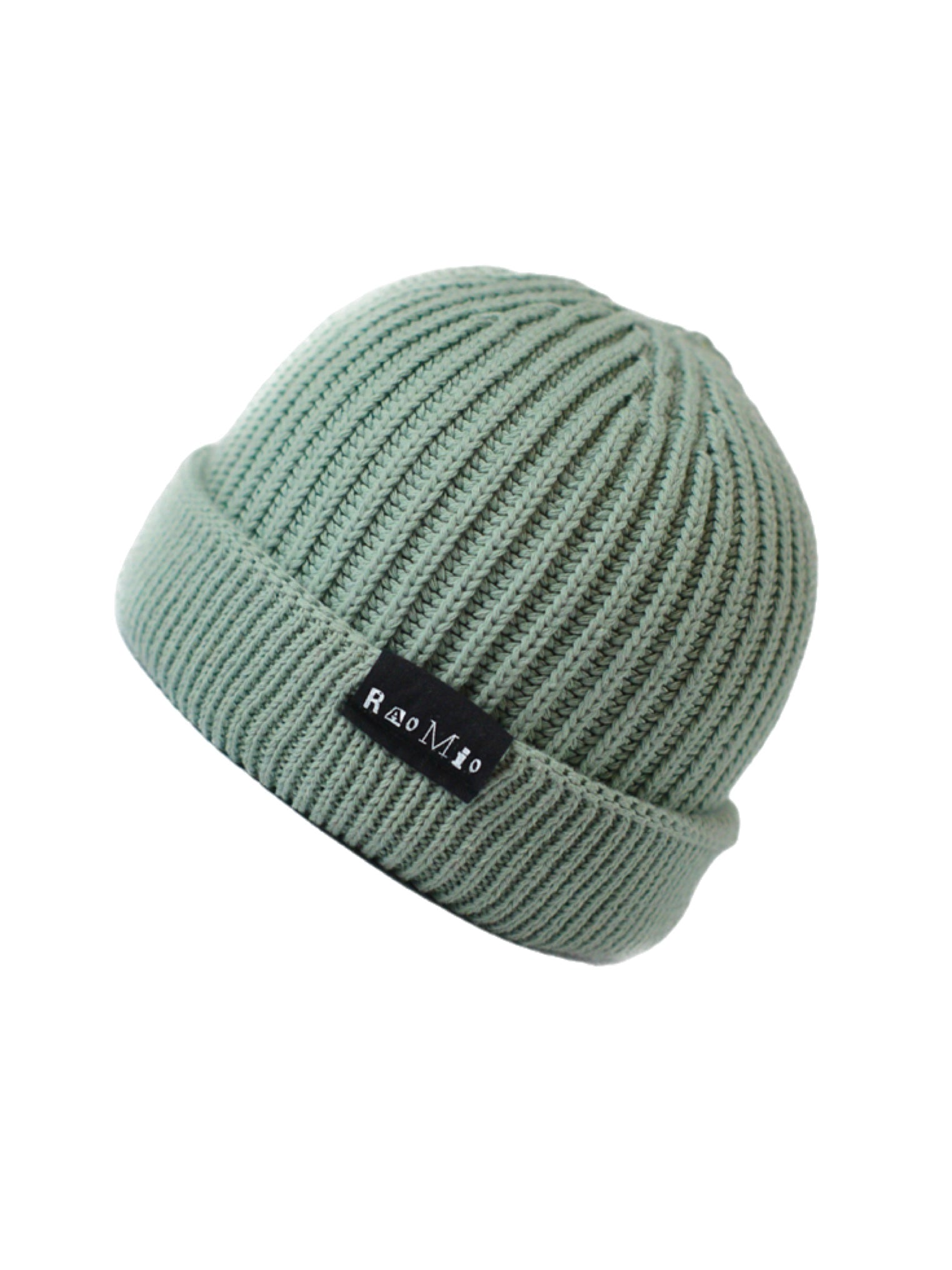 Soft Light Silver Sage organic cotton beanie, unisex design, one size fits all, combining a fresh color with sustainable fashion.
