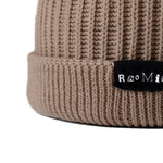 Chic Light Beige organic cotton beanie, unisex fit, one size fits all, perfect for minimalist and eco-conscious wardrobes.