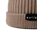 Chic Light Beige organic cotton beanie, unisex fit, one size fits all, perfect for minimalist and eco-conscious wardrobes.