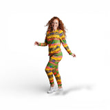 Women’s Jogger Set – Abstract Print