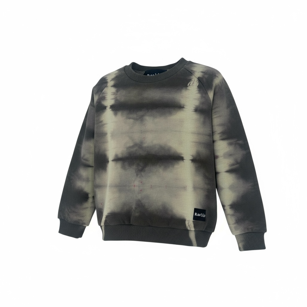 Tie-dye sweatshirt on a white background