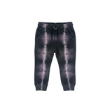 Tie-dye jogger pants on a white background