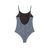 zebra blue women swimwear eco friendly repreve
